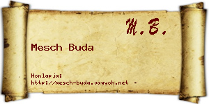 Mesch Buda névjegykártya